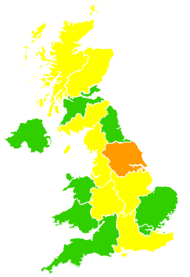 Click on a region for air pollution levels for 02/05/2001