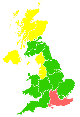 Click on a region for air pollution levels for 02/05/2002