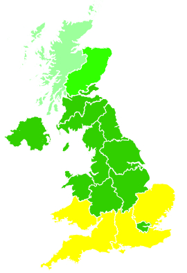 Click on a region for air pollution levels for 02/05/2003