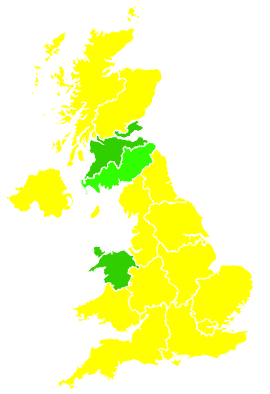 Click on a region for air pollution levels for 02/05/2007