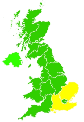 Click on a region for air pollution levels for 02/05/2022