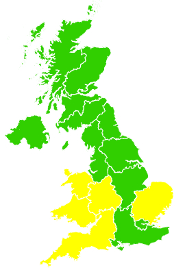 Click on a region for air pollution levels for 02/06/2006