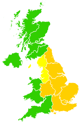 Click on a region for air pollution levels for 02/06/2007