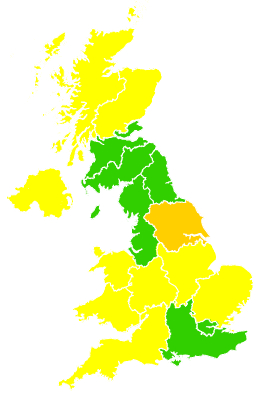 Click on a region for air pollution levels for 02/06/2008