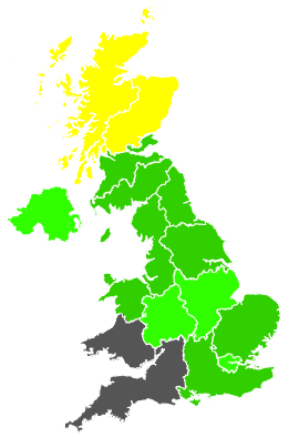 Click on a region for air pollution levels for 02/07/1988
