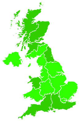 Click on a region for air pollution levels for 02/07/1996