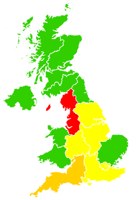 Click on a region for air pollution levels for 02/07/2011