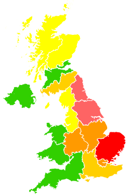 Click on a region for air pollution levels for 02/07/2015