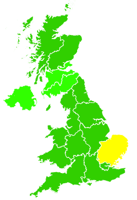 Click on a region for air pollution levels for 02/07/2021