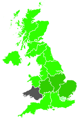 Click on a region for air pollution levels for 02/08/1987