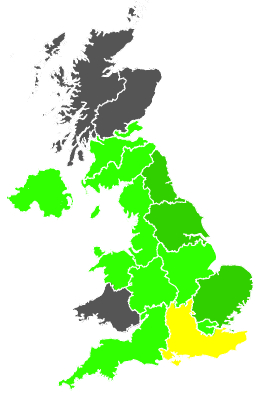 Click on a region for air pollution levels for 02/08/1989