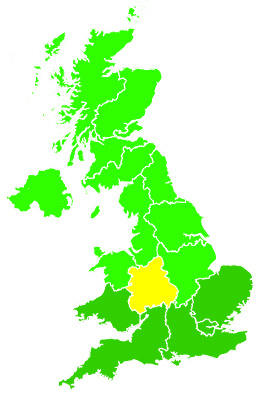 Click on a region for air pollution levels for 02/08/2010