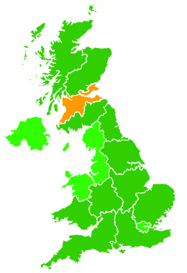 Click on a region for air pollution levels for 02/08/2023