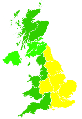 Click on a region for air pollution levels for 02/08/2024