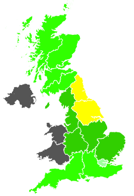 Click on a region for air pollution levels for 02/09/1987