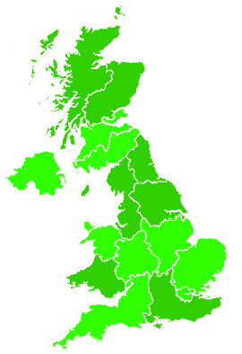 Click on a region for air pollution levels for 02/09/2001