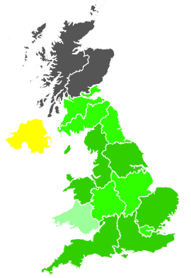 Click on a region for air pollution levels for 02/10/1993
