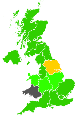 Click on a region for air pollution levels for 02/11/1991