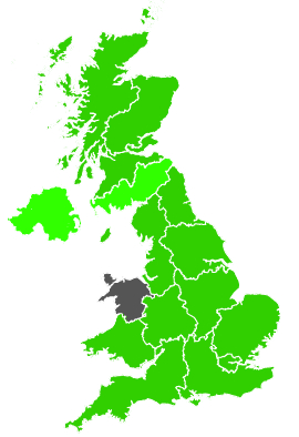 Click on a region for air pollution levels for 02/11/2000