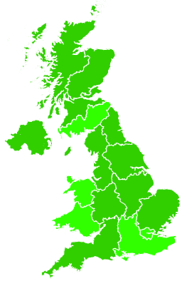 Click on a region for air pollution levels for 02/11/2004
