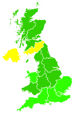 Click on a region for air pollution levels for 02/11/2008