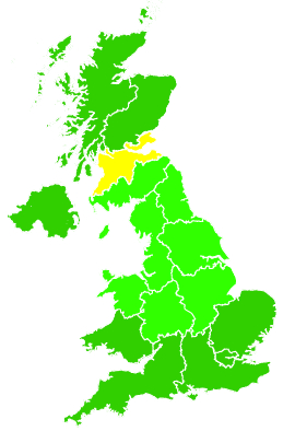 Click on a region for air pollution levels for 02/12/2009