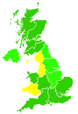 Click on a region for air pollution levels for 02/12/2019