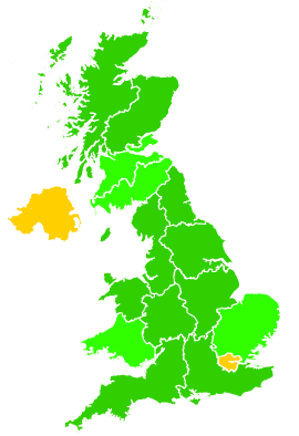 Click on a region for air pollution levels for 03/01/1997