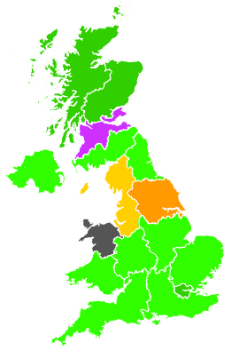 Click on a region for air pollution levels for 03/01/2002