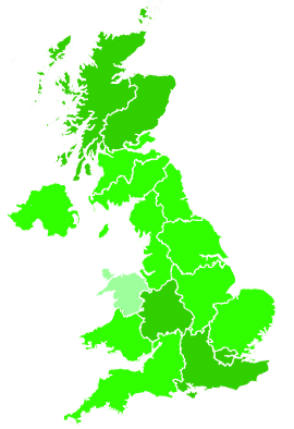 Click on a region for air pollution levels for 03/01/2008