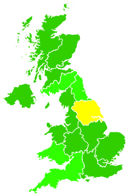 Click on a region for air pollution levels for 03/01/2009