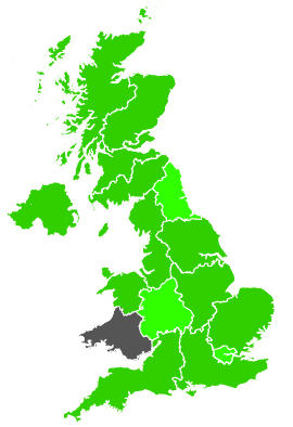 Click on a region for air pollution levels for 03/02/1990