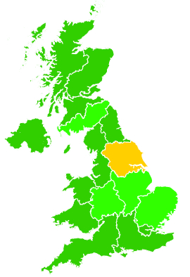 Click on a region for air pollution levels for 03/02/1994