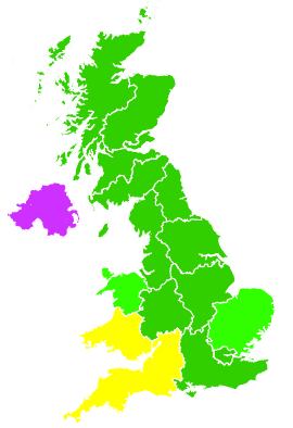 Click on a region for air pollution levels for 03/02/1996