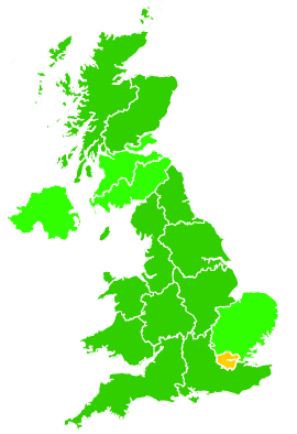 Click on a region for air pollution levels for 03/02/2000