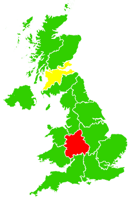 Click on a region for air pollution levels for 03/02/2003