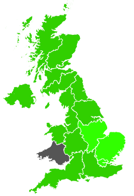 Click on a region for air pollution levels for 03/03/1992