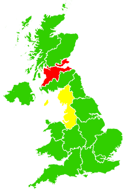 Click on a region for air pollution levels for 03/03/2001
