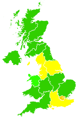 Click on a region for air pollution levels for 03/03/2011