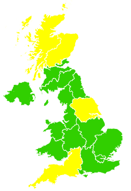Click on a region for air pollution levels for 03/03/2014