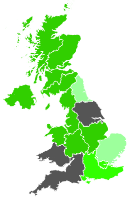 Click on a region for air pollution levels for 03/04/1987
