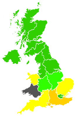 Click on a region for air pollution levels for 03/04/1988