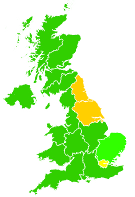 Click on a region for air pollution levels for 03/04/1995