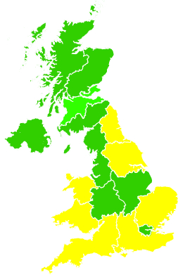 Click on a region for air pollution levels for 03/04/1998
