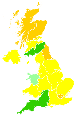 Click on a region for air pollution levels for 03/04/2002