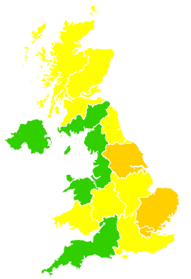Click on a region for air pollution levels for 03/04/2005