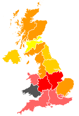 Click on a region for air pollution levels for 03/05/1990