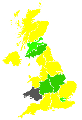 Click on a region for air pollution levels for 03/05/1991