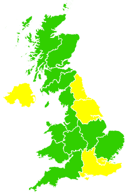 Click on a region for air pollution levels for 03/05/2000