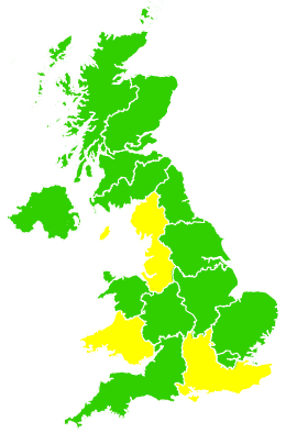 Click on a region for air pollution levels for 03/05/2001